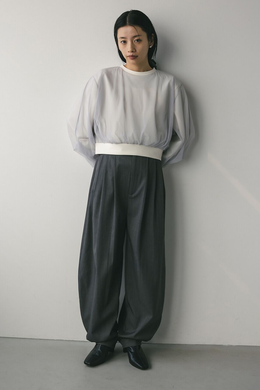 STYLEMIXER「チュールレイヤードトップ」|パーカー|