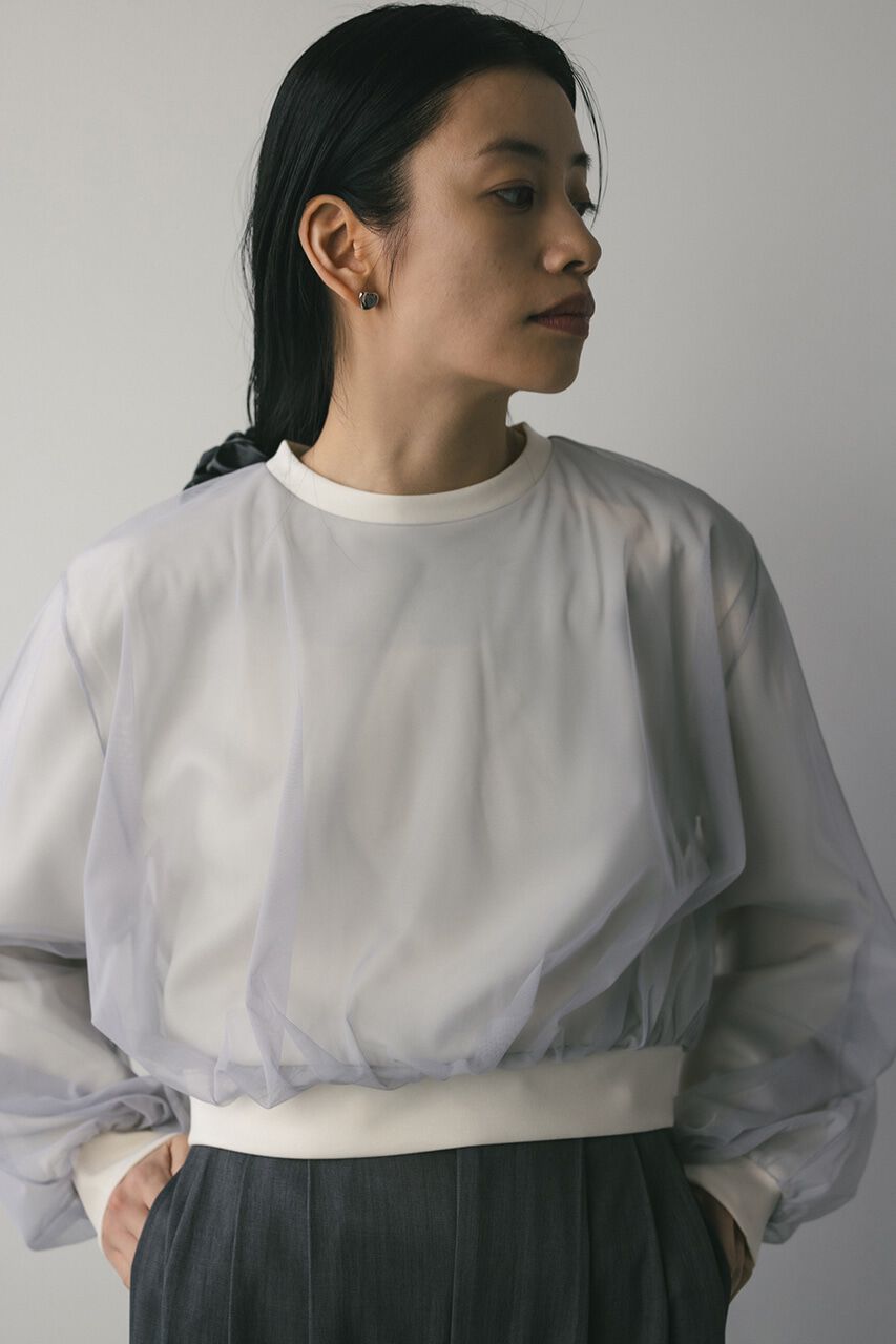 STYLEMIXER「チュールレイヤードトップ」|パーカー|