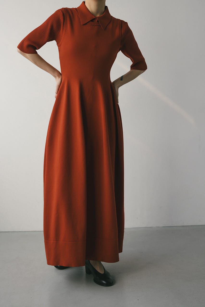 STYLEMIXER「2ピースハーフスリーブポロニットワンピース」|ワンピース|