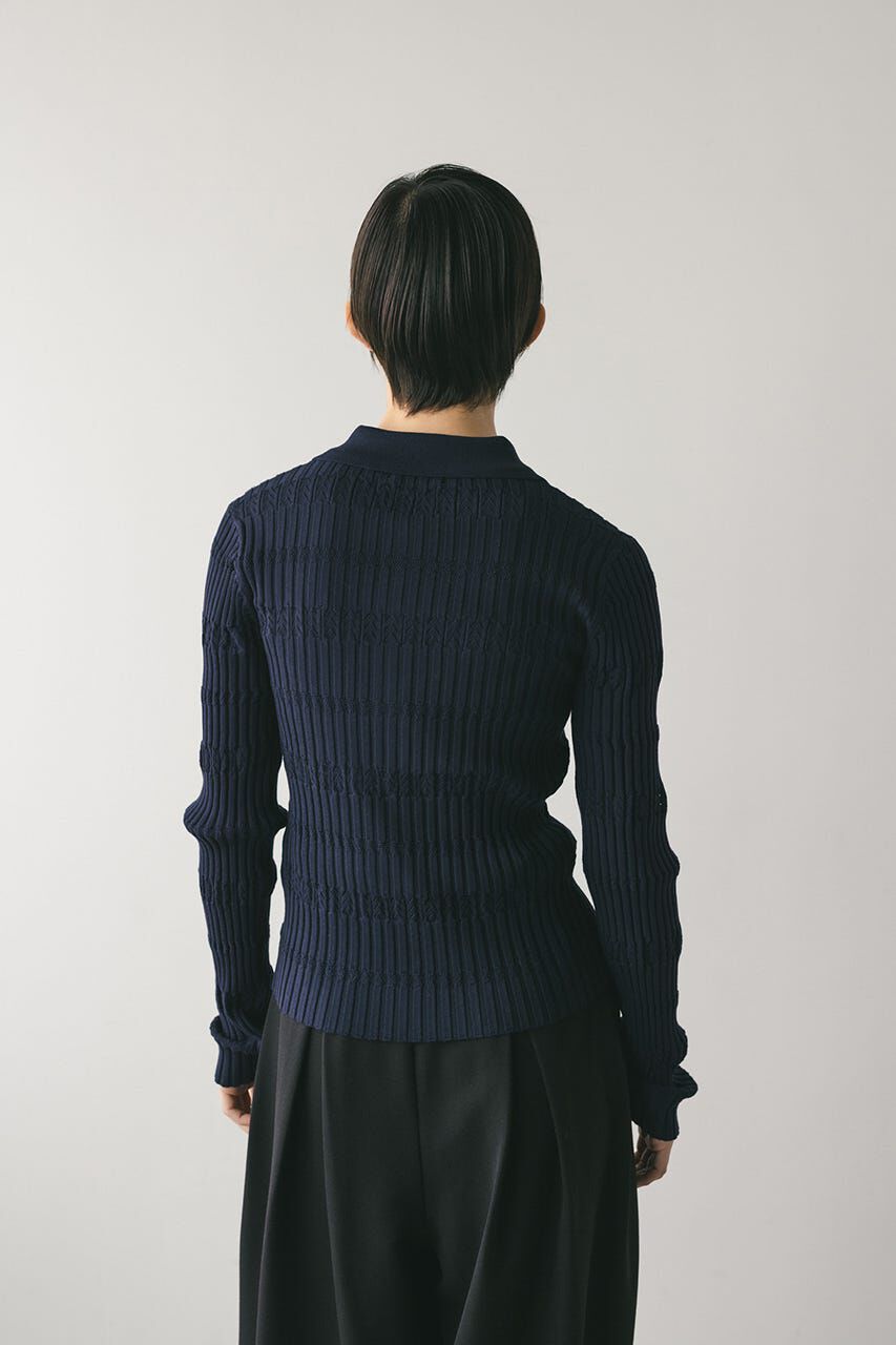 STYLEMIXER「アイレットリブニットポロ」|ニット・セーター|