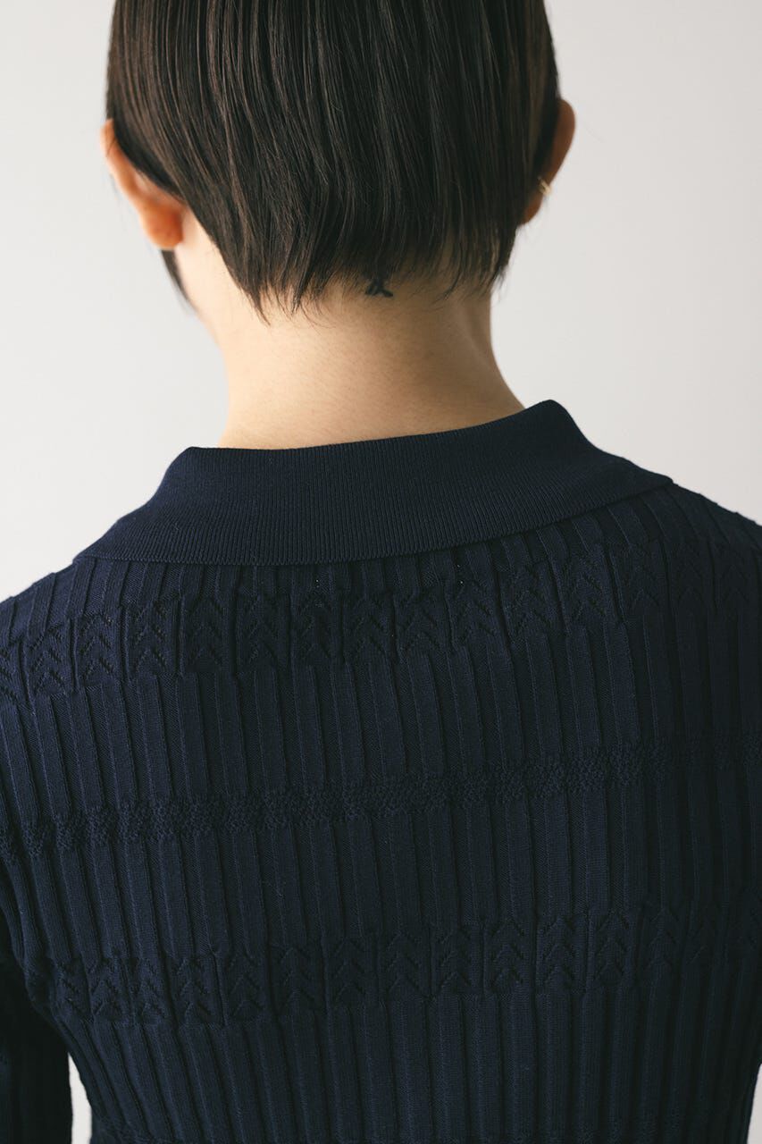 STYLEMIXER「アイレットリブニットポロ」|ニット・セーター|