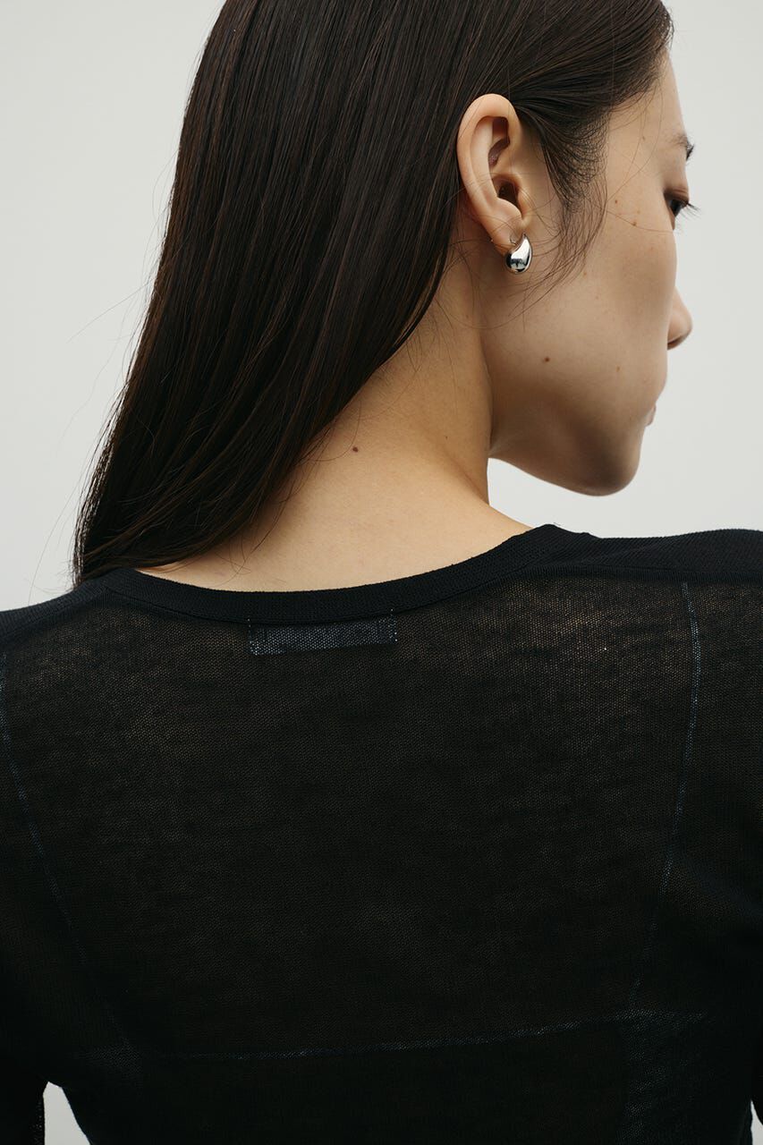 STYLEMIXER「ディープVネックシアートップ」|ニット・セーター|