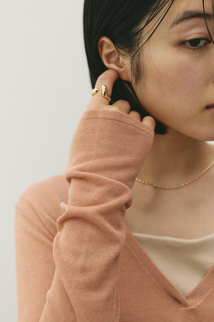 STYLEMIXER「ディープVネックシアートップ」|ニット・セーター|