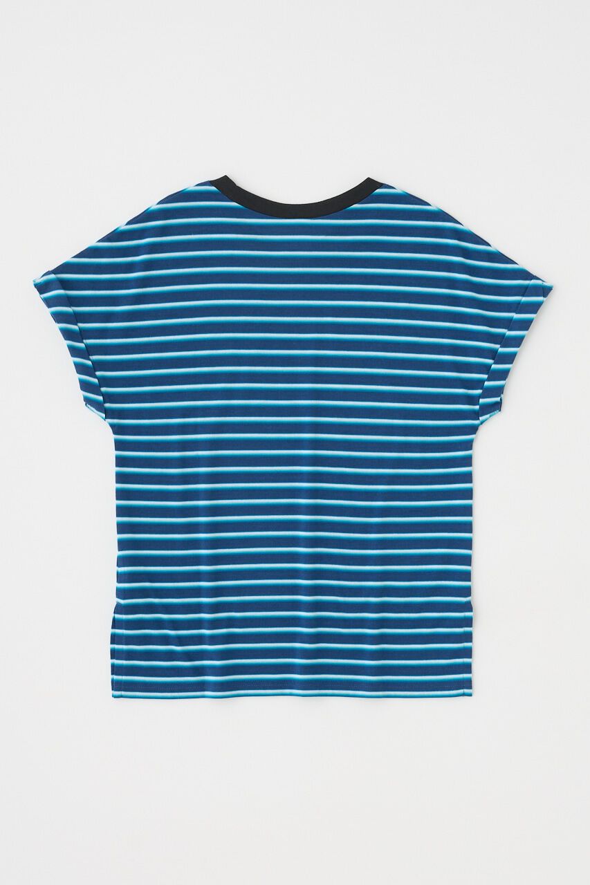MOUSSY「ROLL SLEEVE マルチストライプ TEE」|Tシャツ・カットソー|