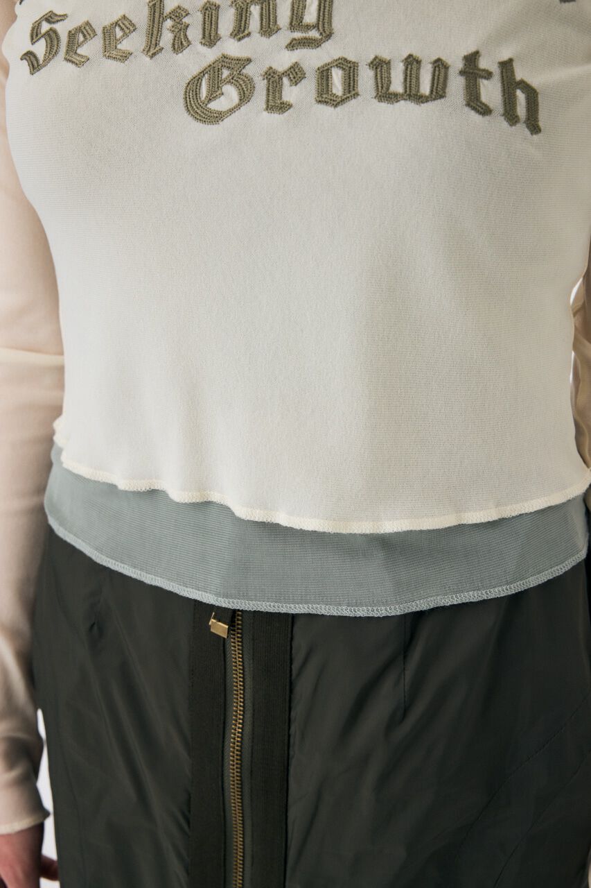 MOUSSY「SHEER LAYERED ロングスリーブTシャツ」|Tシャツ・カットソー|