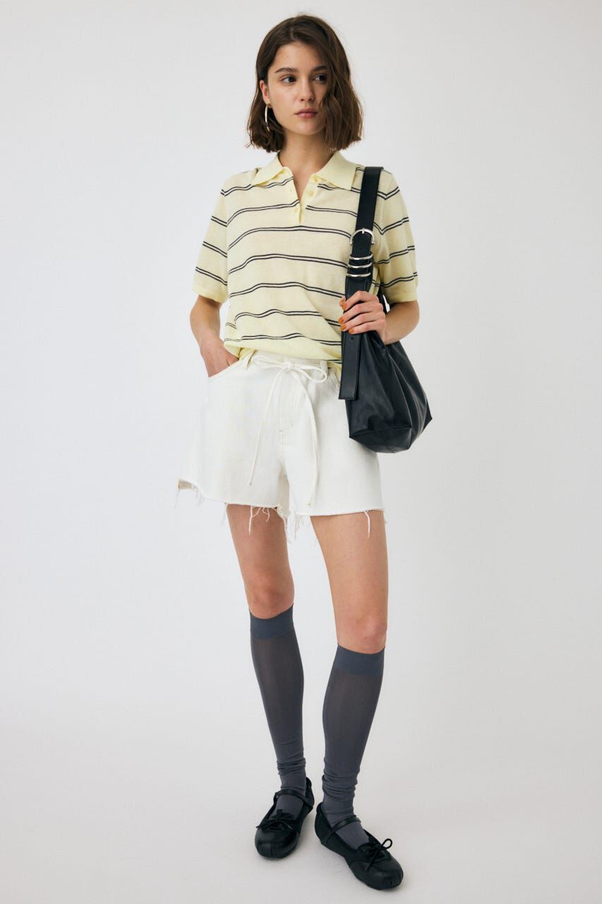 MOUSSY「WIDE DENIM ショーツ」|デニム|