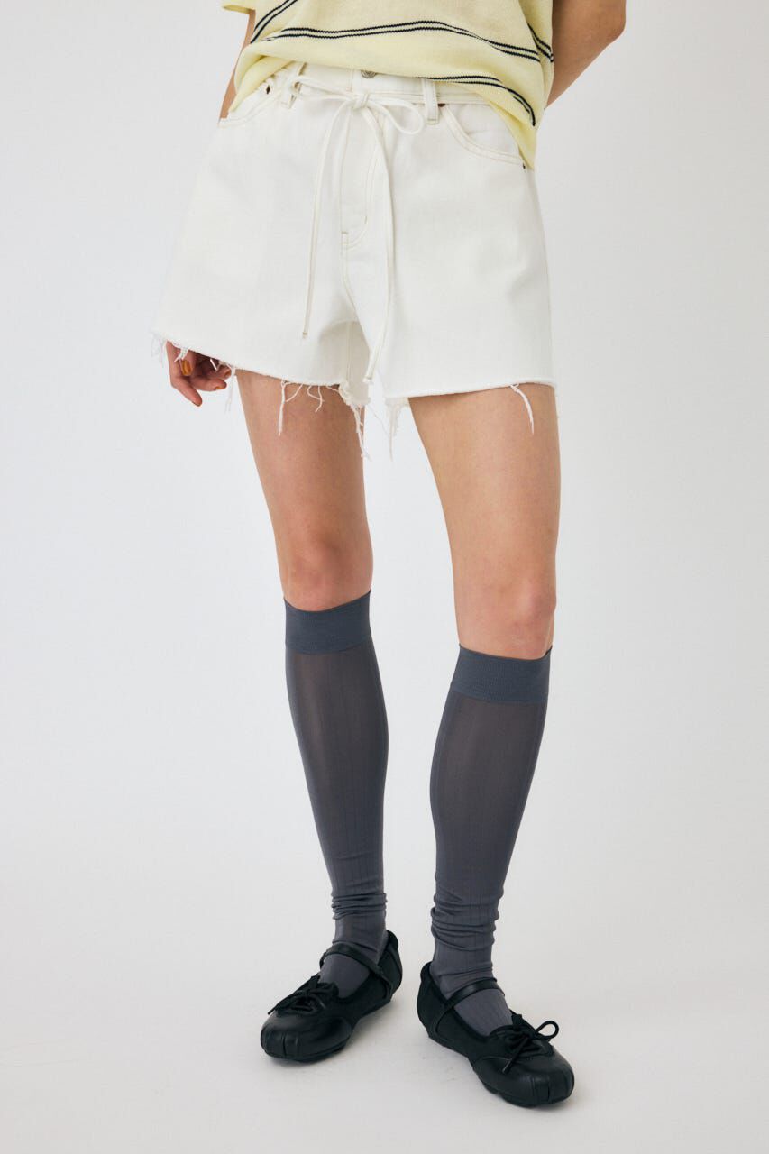 MOUSSY「WIDE DENIM ショーツ」|デニム|