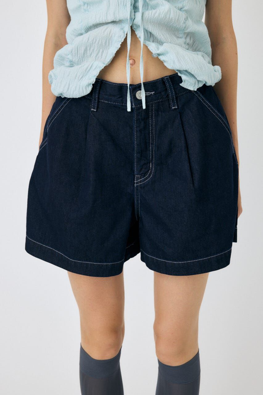 MOUSSY「DENIM タック ショーツ」|デニム|One Wash1