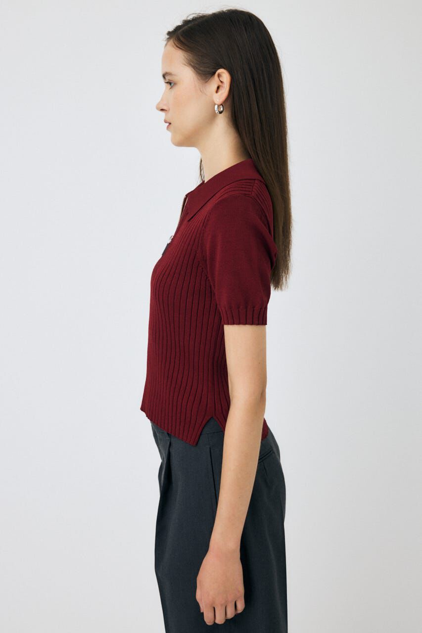 MOUSSY「HALF ZIP CLASSIC ポロ トップス」|ニット・セーター|