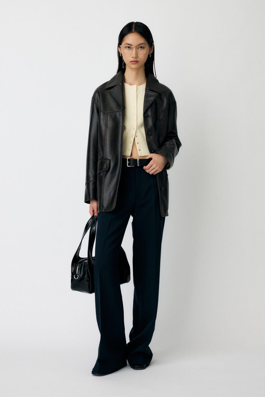 MOUSSY「LOGO CABLE カーディガン」|カーディガン|