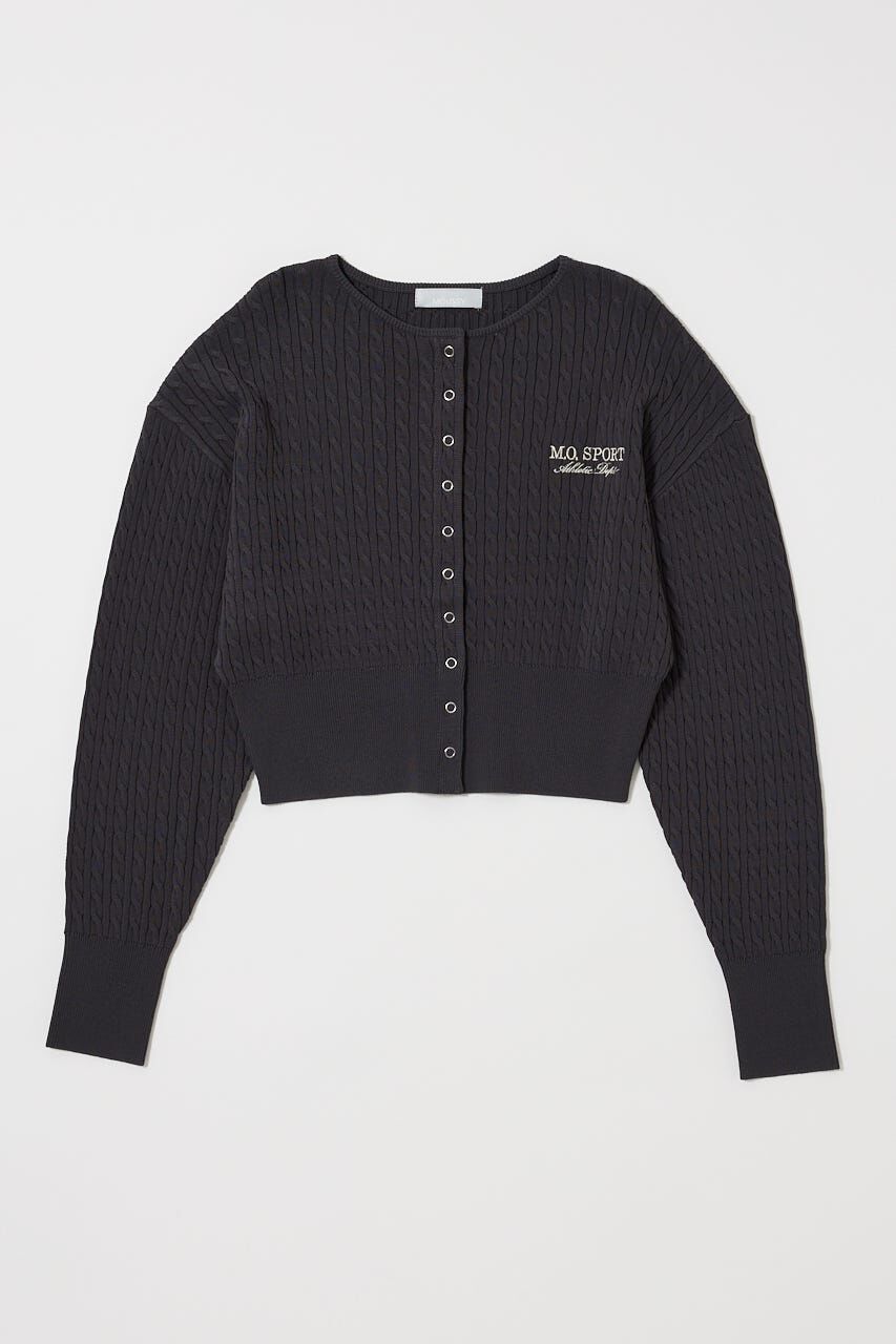 MOUSSY「LOGO CABLE カーディガン」|カーディガン|T.GRY