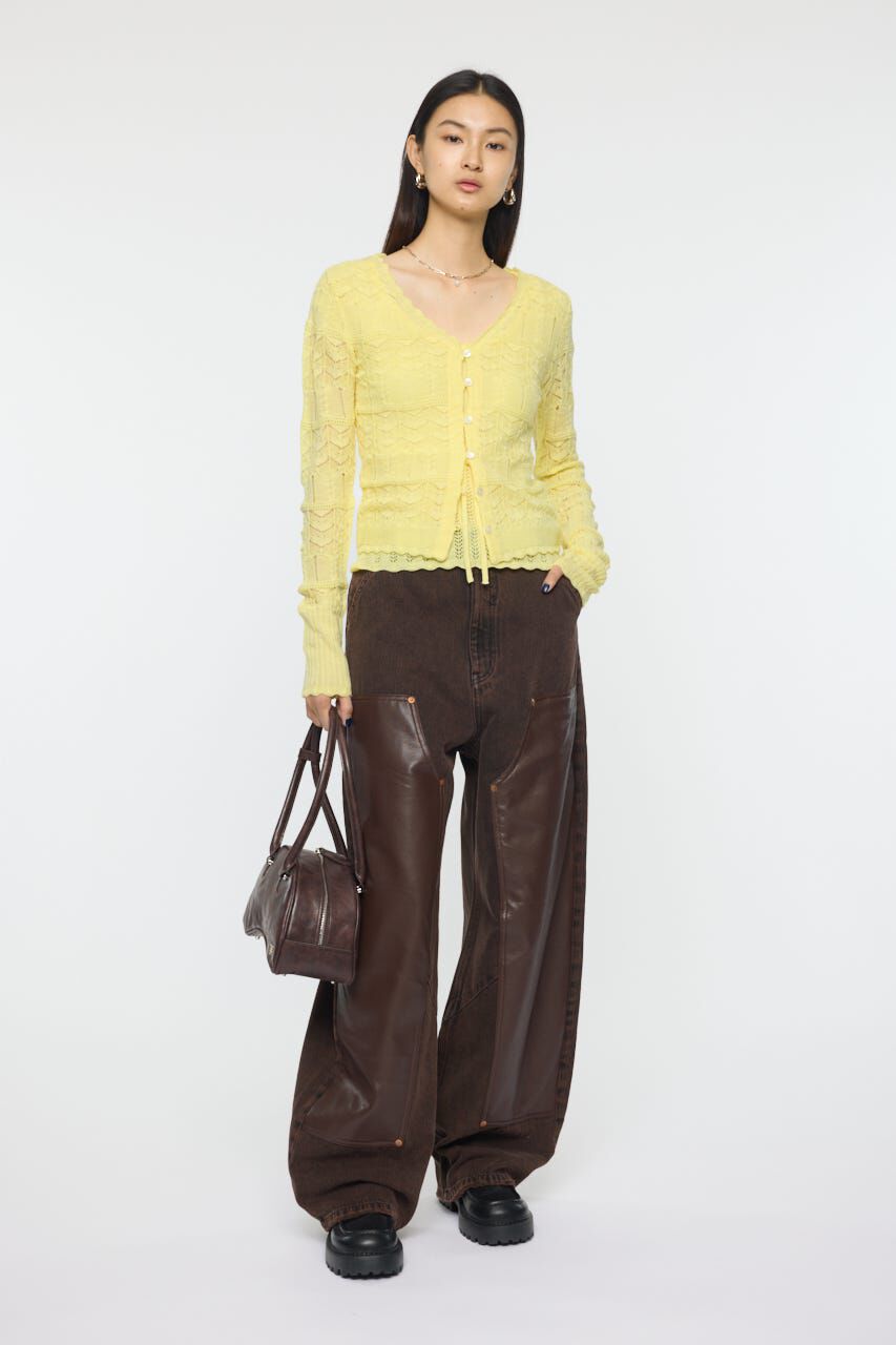 MOUSSY「MIXED EYELET ENSEMBLE トップス」|ニット・セーター|