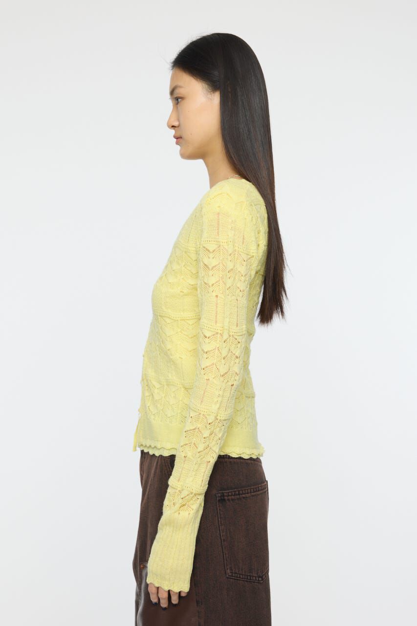 MOUSSY「MIXED EYELET ENSEMBLE トップス」|ニット・セーター|