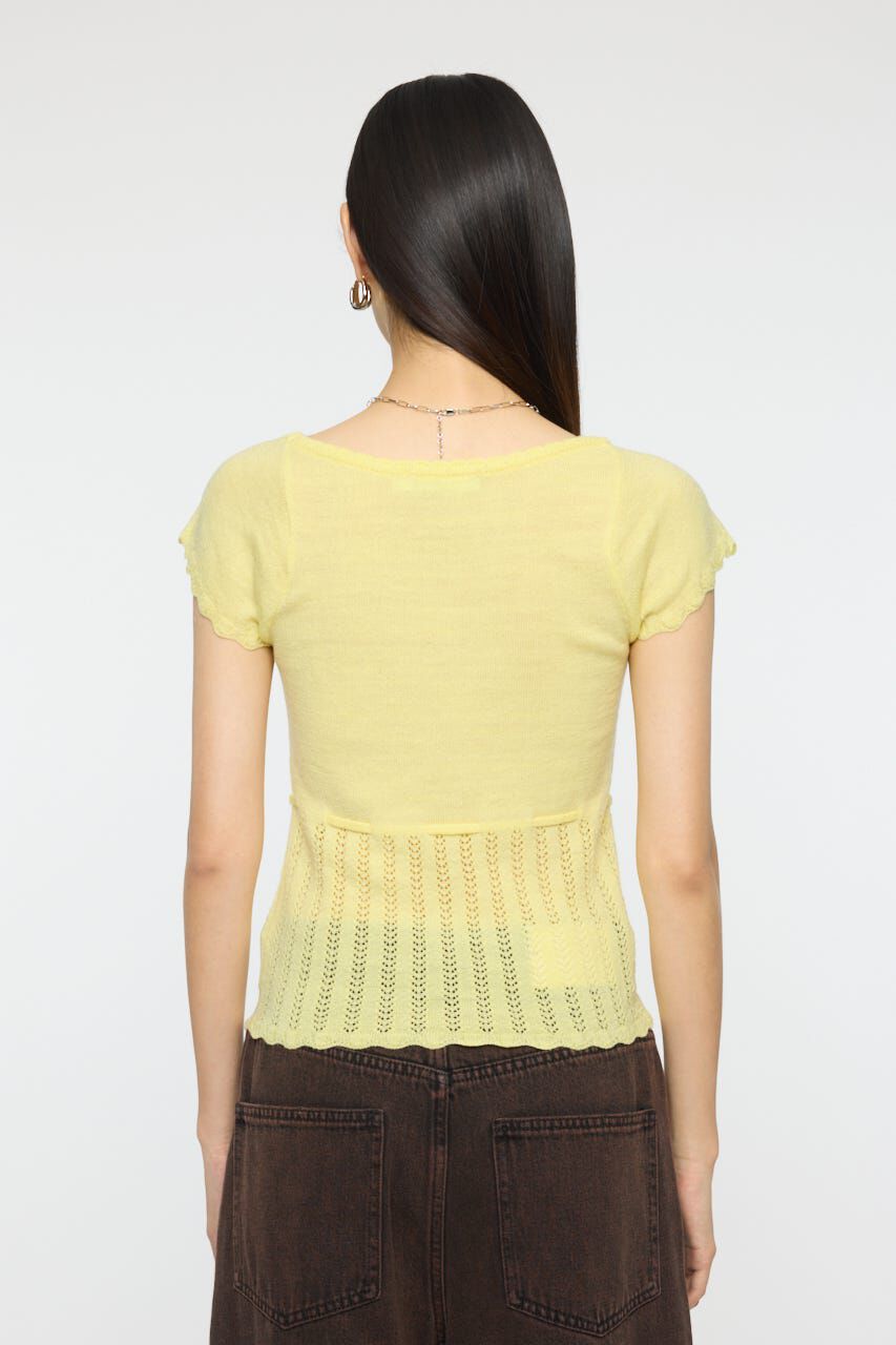 MOUSSY「MIXED EYELET ENSEMBLE トップス」|ニット・セーター|