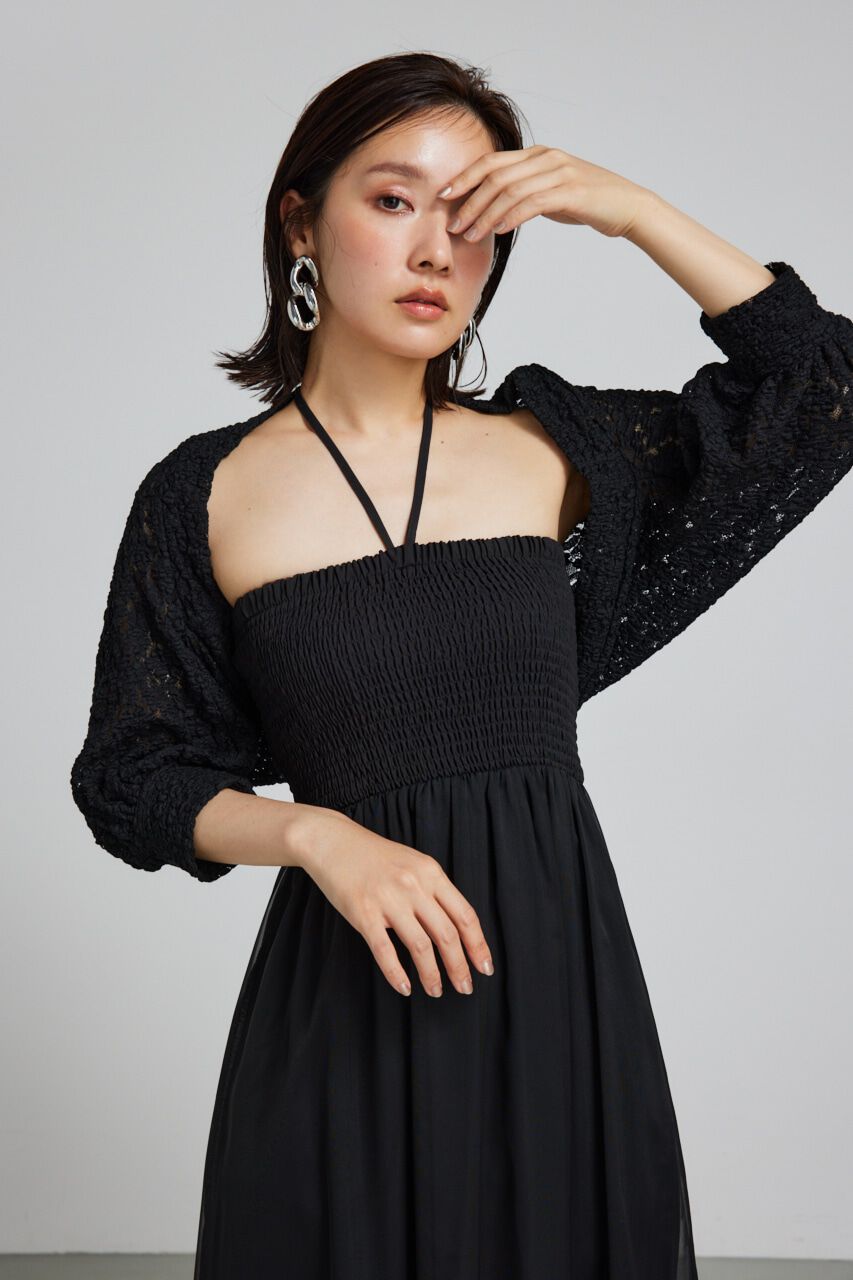 rienda「バンピーレースカーデ」|カーディガン|BLK