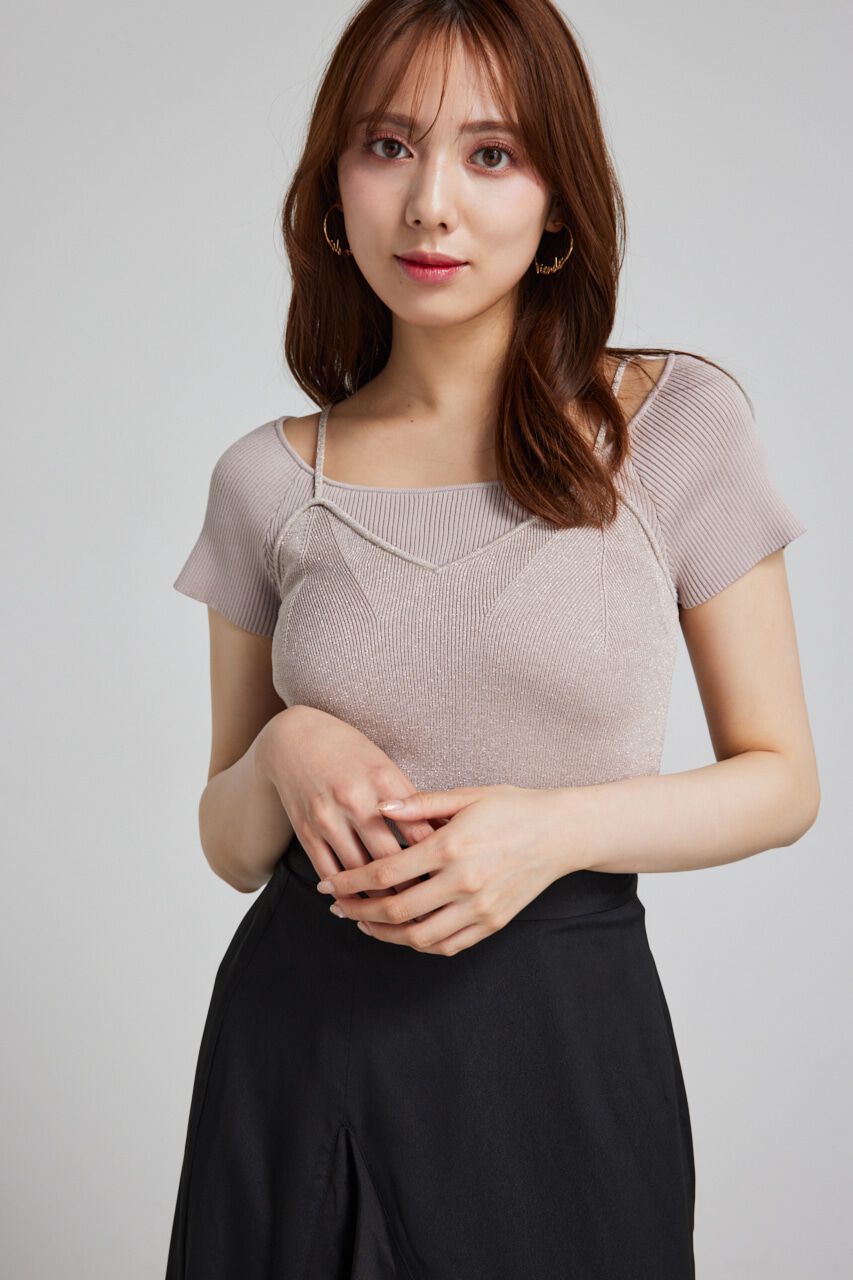 rienda「レイヤードニットトップス」|ニット・セーター|