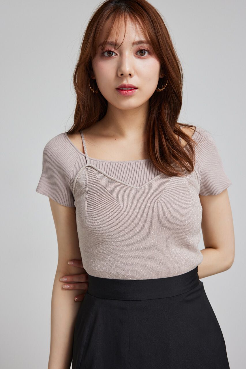 rienda「レイヤードニットトップス」|ニット・セーター|