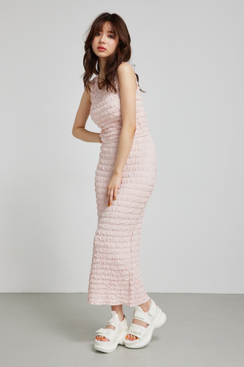 rienda「ポップコーンニットジャストウエストスカート」|スカート|