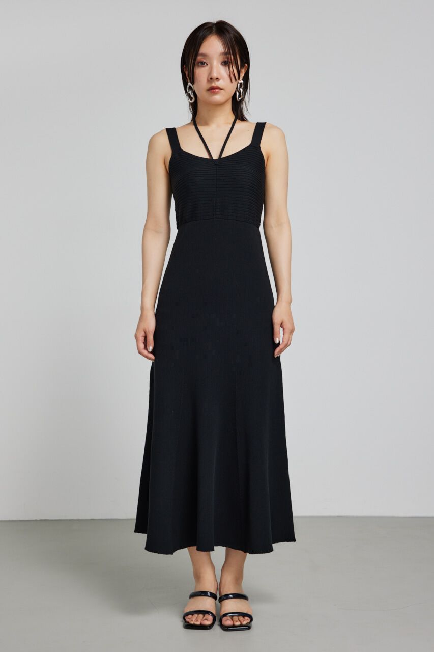 rienda「バストギャザーホルターマーメイドワンピース」|ワンピース|