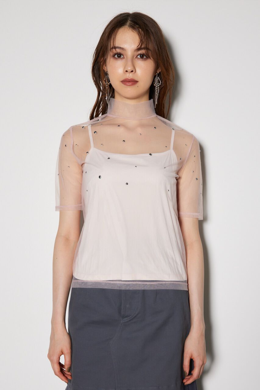 rienda「メタルボールシアートップス」|Tシャツ・カットソー|