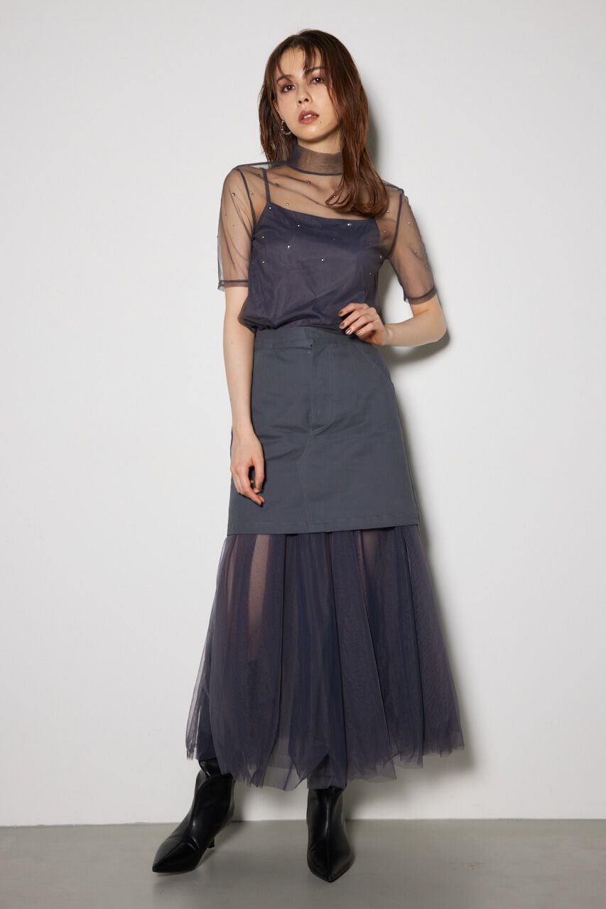 rienda「メタルボールシアートップス」|Tシャツ・カットソー|