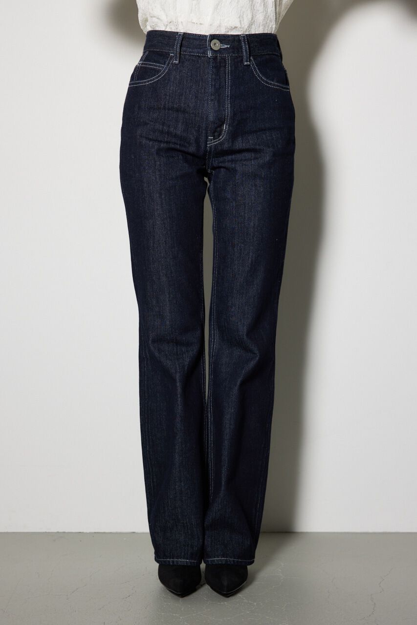 rienda「ShapelyMakeジャストウエストデニムパンツ」|デニム|