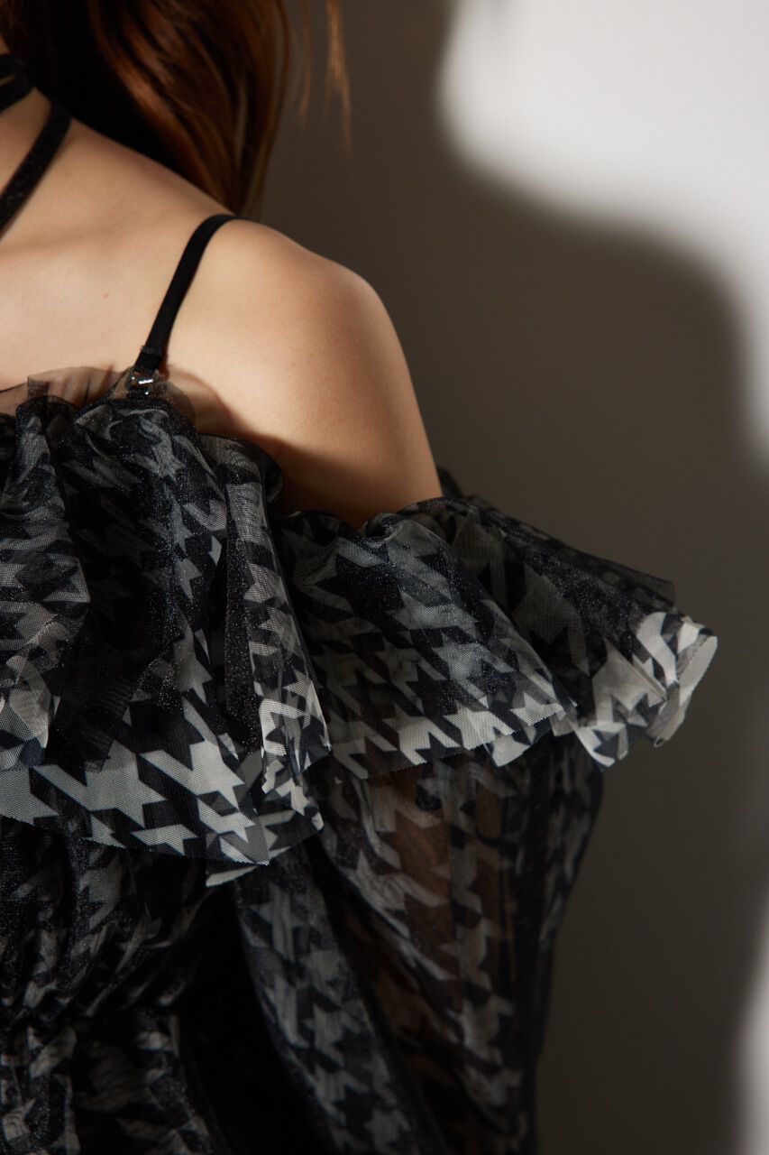 rienda「2WAYギャザーオフショルチュールブラウス」|シャツ・ブラウス|