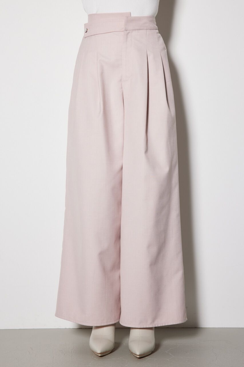 rienda「レイヤードベルトジャストウエストパンツ」|その他|