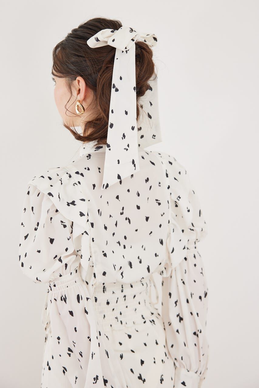 rienda「2WAYボウタイクロップドブラウス」|シャツ・ブラウス|