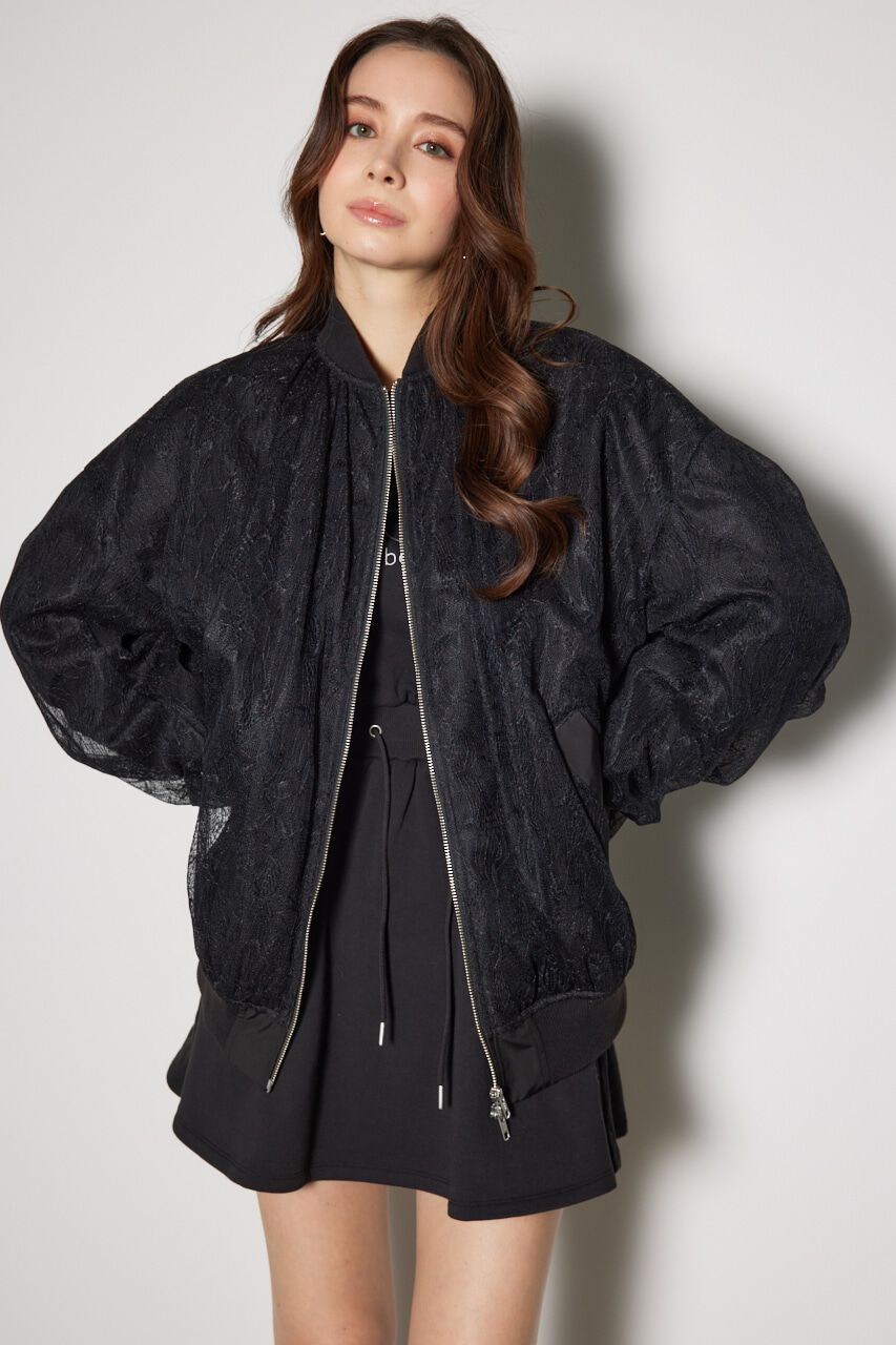 rienda「レースコンビMA-1」|ブルゾン・スタジャン|