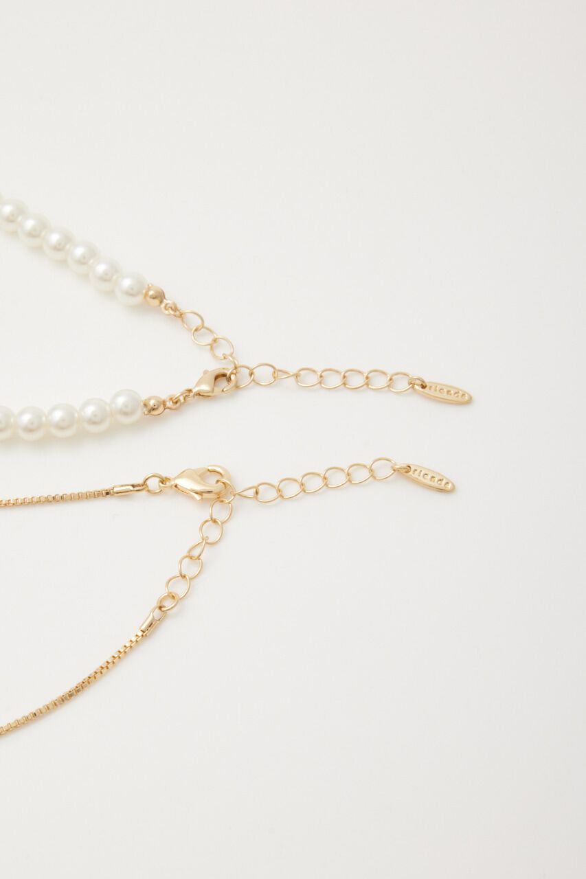 rienda「2レーンコインフェイクパールネックレス」|ネックレス|