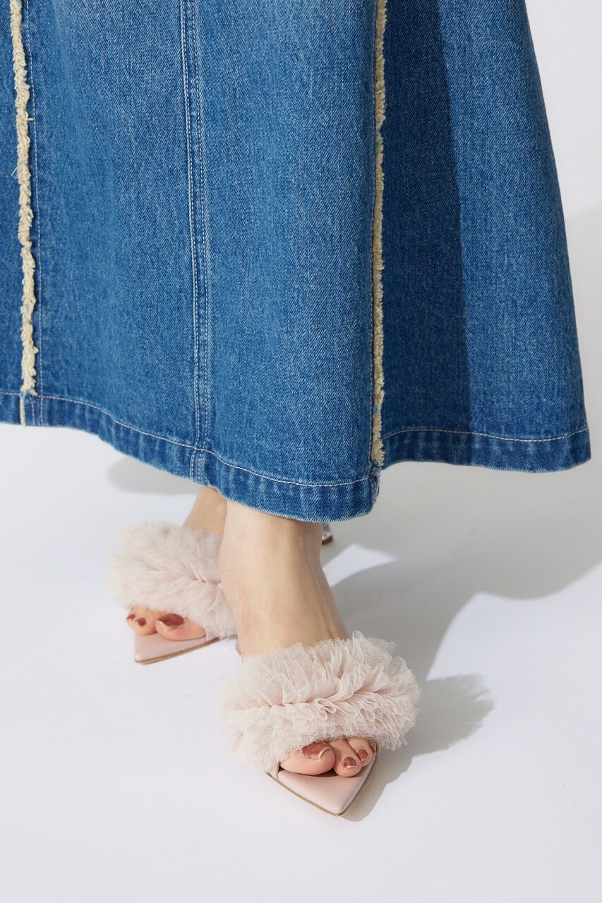 rienda「クリアヒールチュールサンダル」|サンダル|