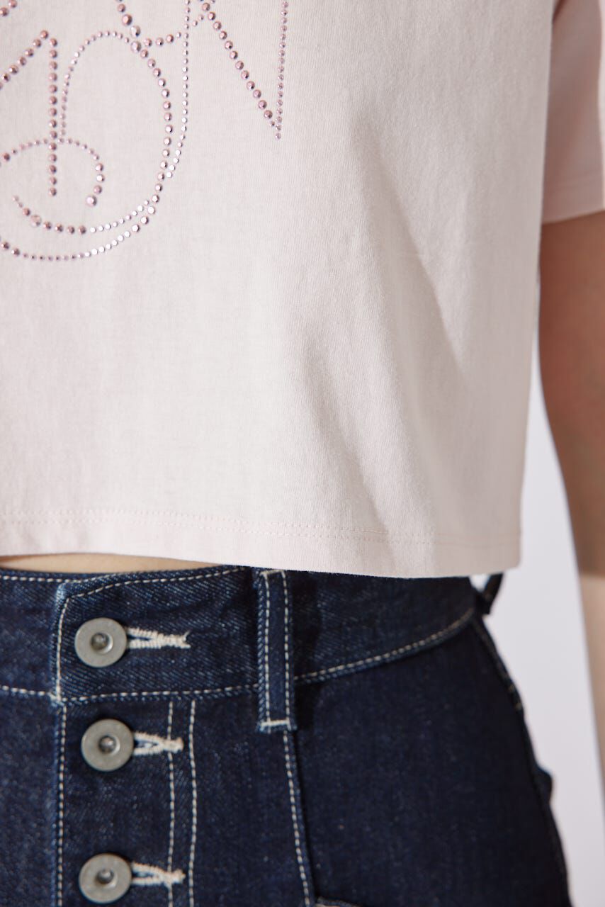 rienda「ラインストーンロゴTシャツ」|Tシャツ・カットソー|