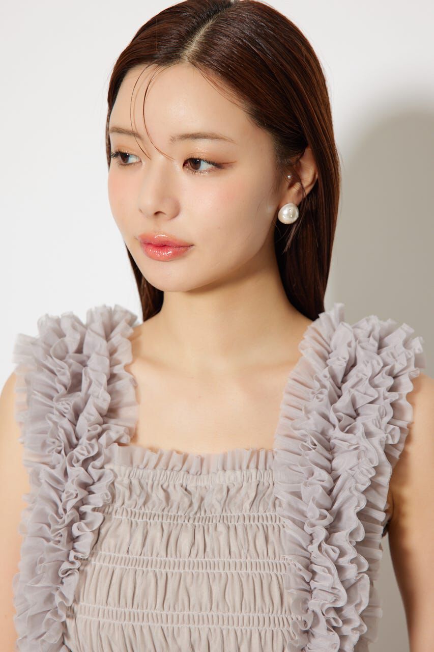 rienda「シアーチュールフリルブラウス」|シャツ・ブラウス|