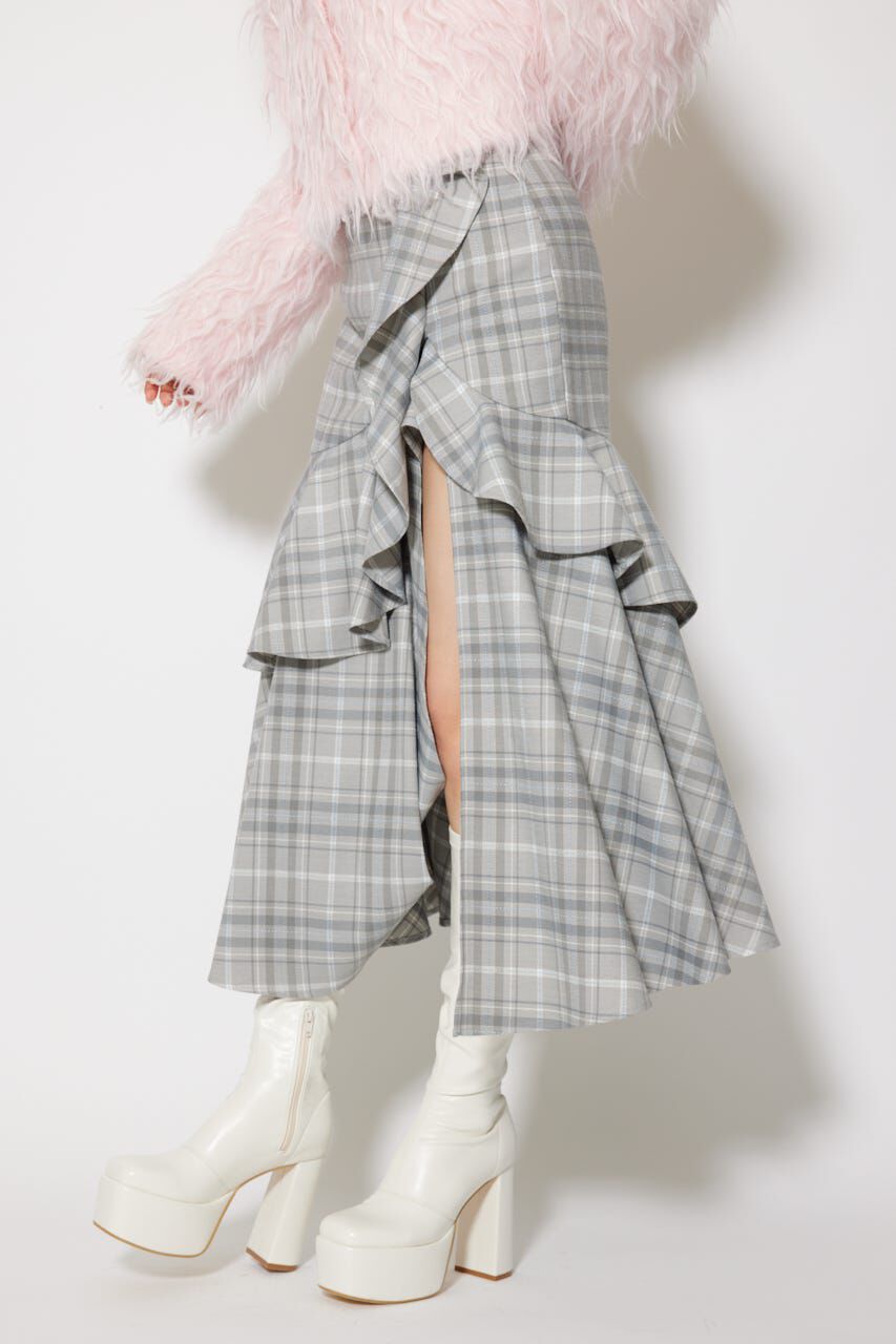 rienda「フリルスリットハイウエストスコートショートパンツ」|その他|