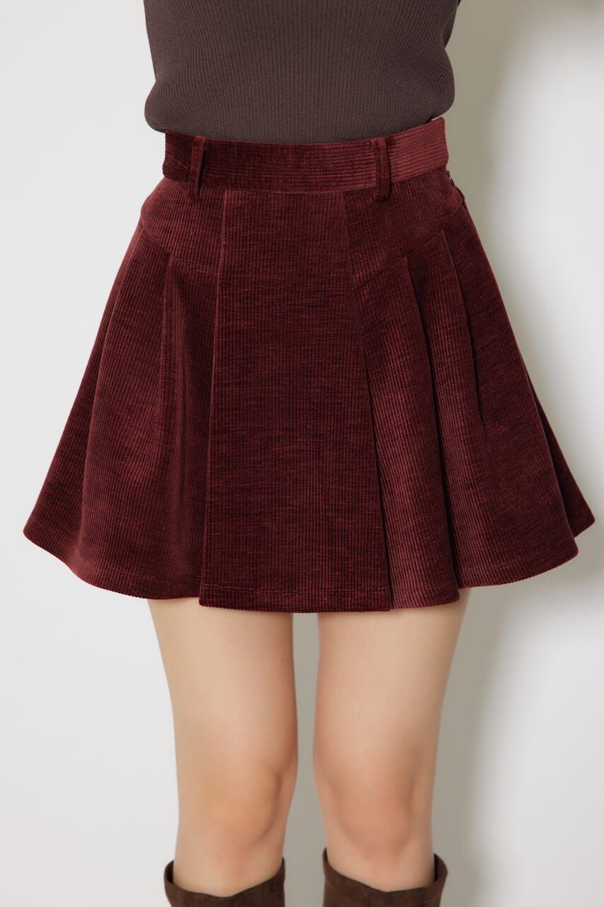 rienda「ボンディングコーデュロイミニスコートショートパンツ」|その他|