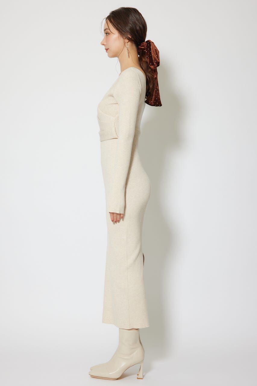 rienda「カシュクールウォッシャブルニットワンピース」|ワンピース|