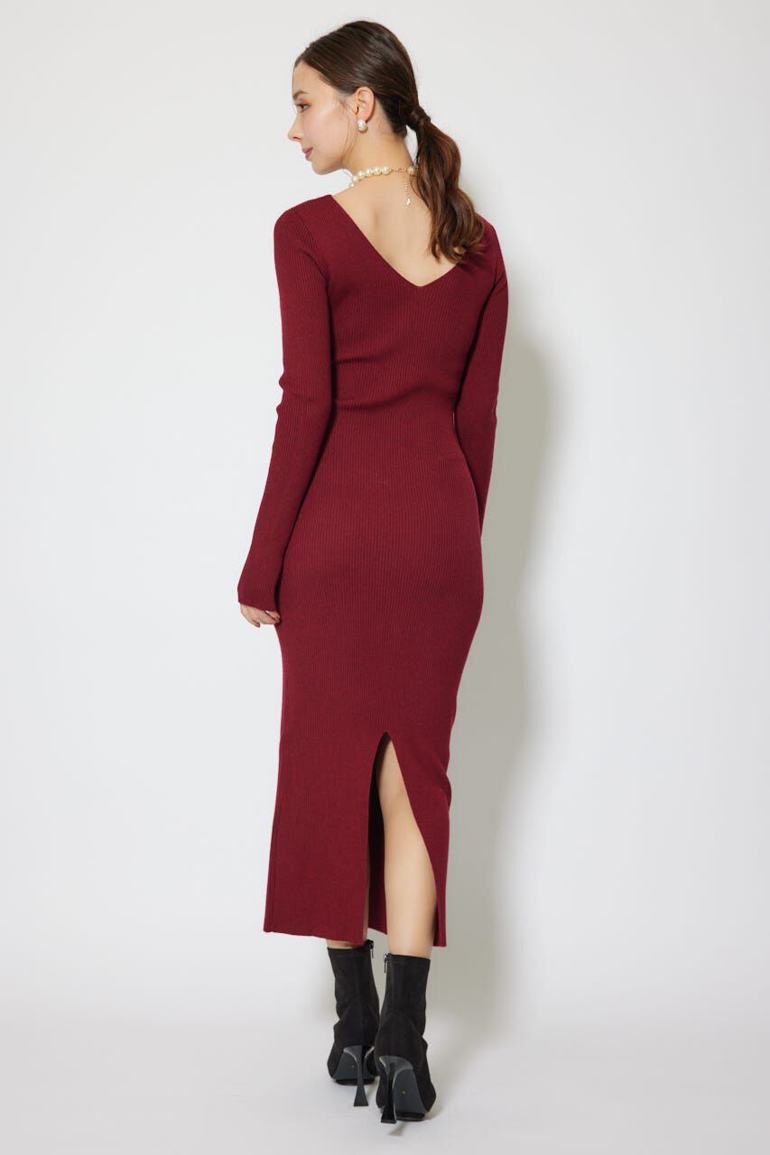 rienda「カシュクールウォッシャブルニットワンピース」|ワンピース|