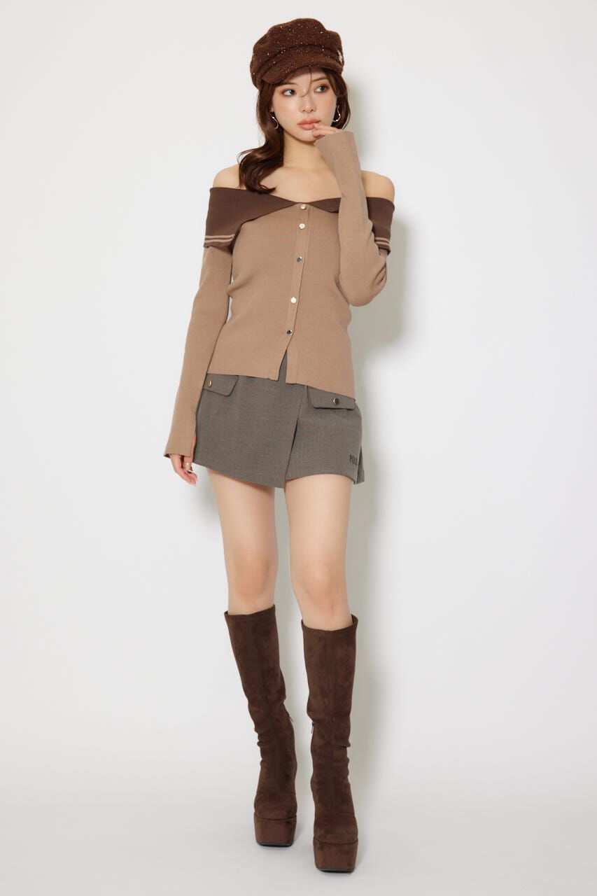 rienda「バイカラーニットトップス」|ニット・セーター|