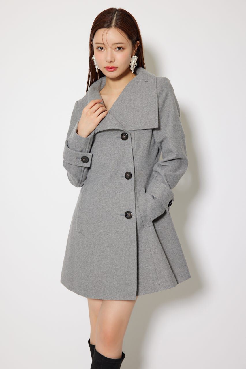 rienda「25オーバーネックシンデレララインミニコート」|その他|