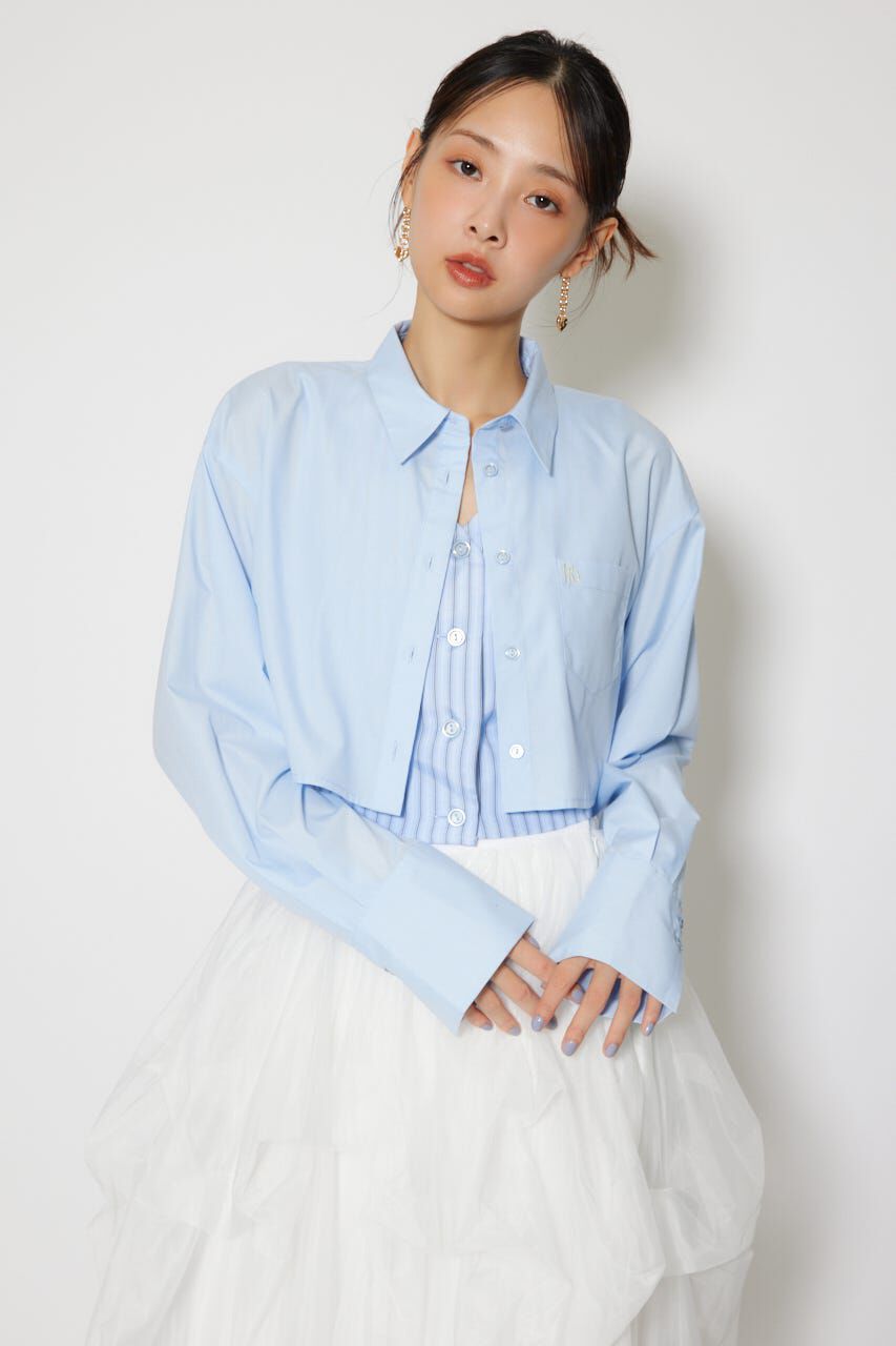 rienda「バックリボンレイヤードシャツ」|シャツ・ブラウス|