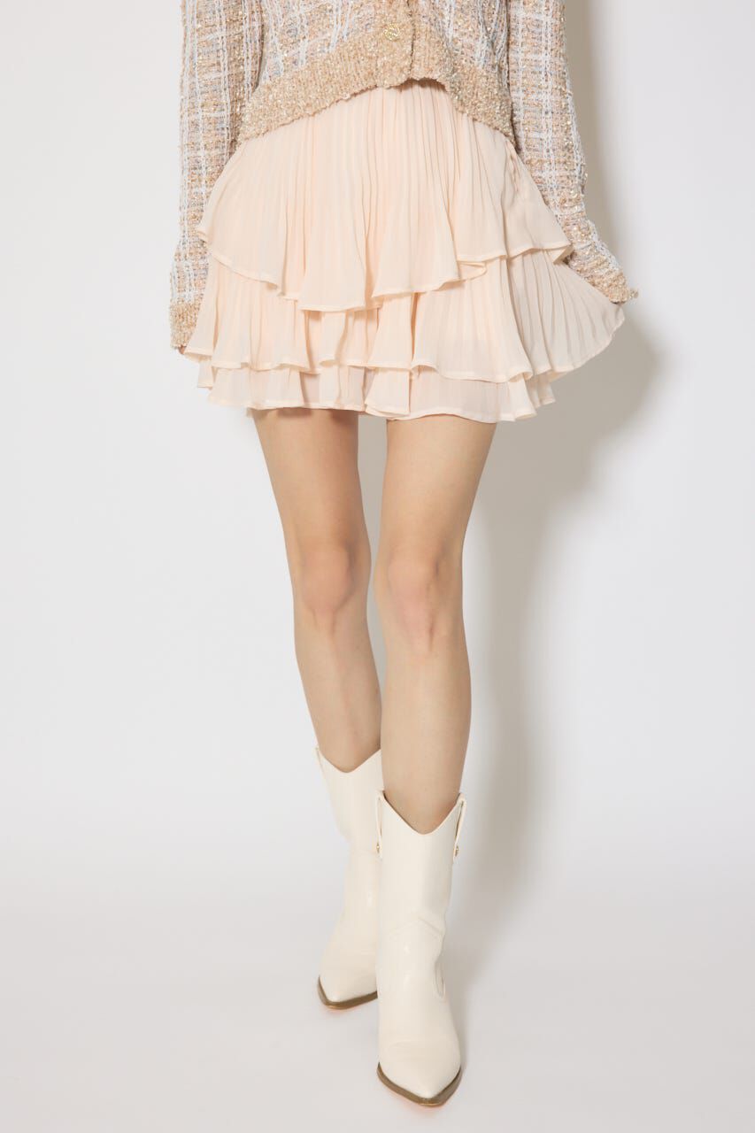 rienda「プリーツティアードミニスカート」|スカート|