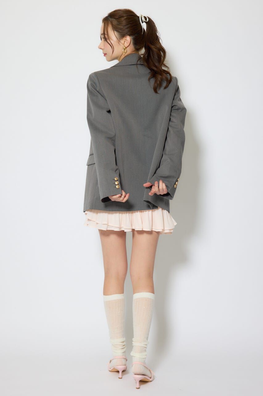 rienda「ピークドラペルダブルテーラードジャケット」|その他|