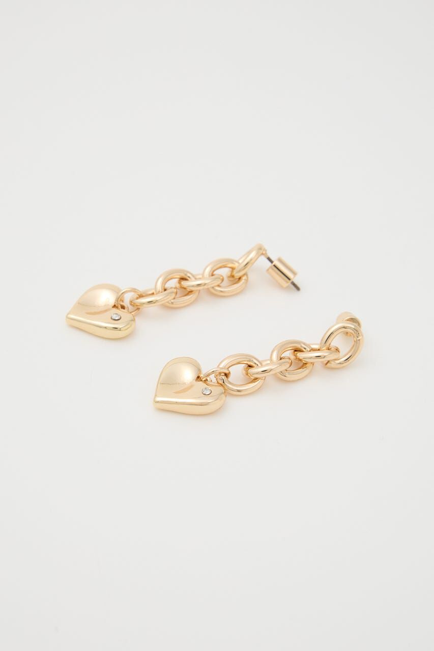 rienda「ニュアンスハートプレートピアス」|ピアス|