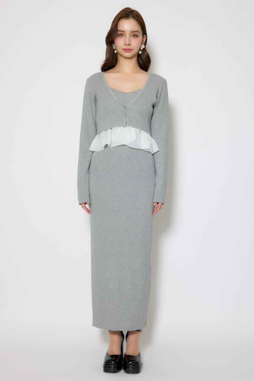 rienda「ペプラムカーデセットキャミワンピース」|ワンピース|