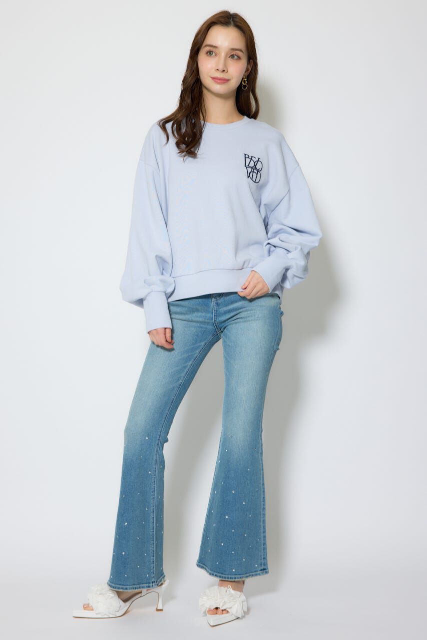 rienda「バックレースアップスウェットトップス」|Tシャツ・カットソー|