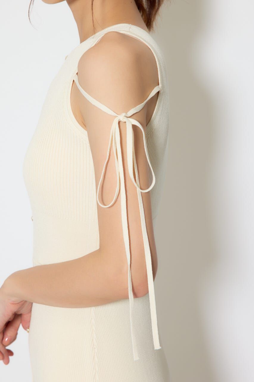 rienda「オープンショルダーフリルニットセットワンピース」|ワンピース|