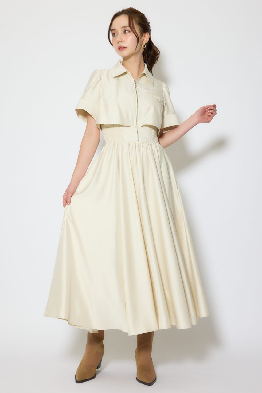 rienda「バストディティールフレアワンピース」|ワンピース|