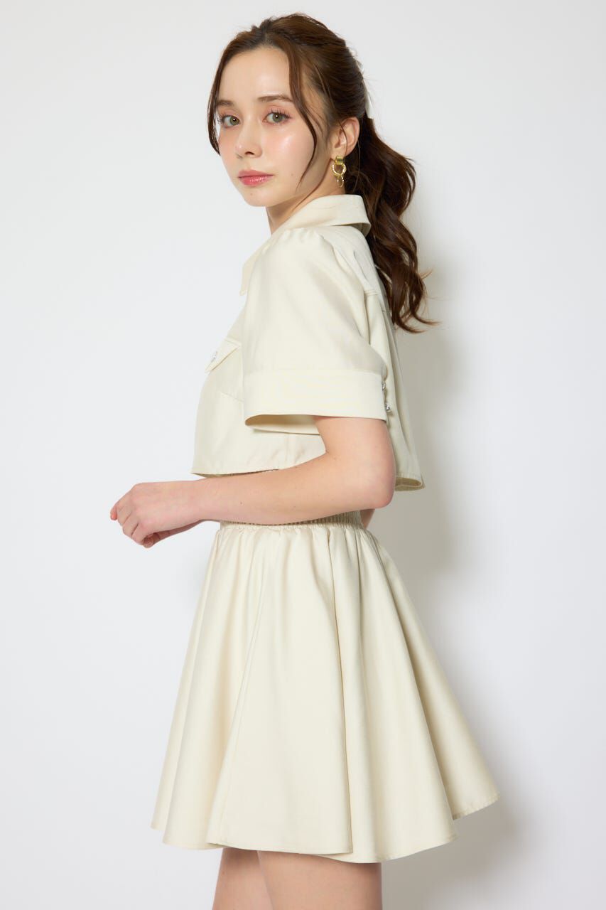 rienda「バストディティールフレアミニワンピース」|ワンピース|