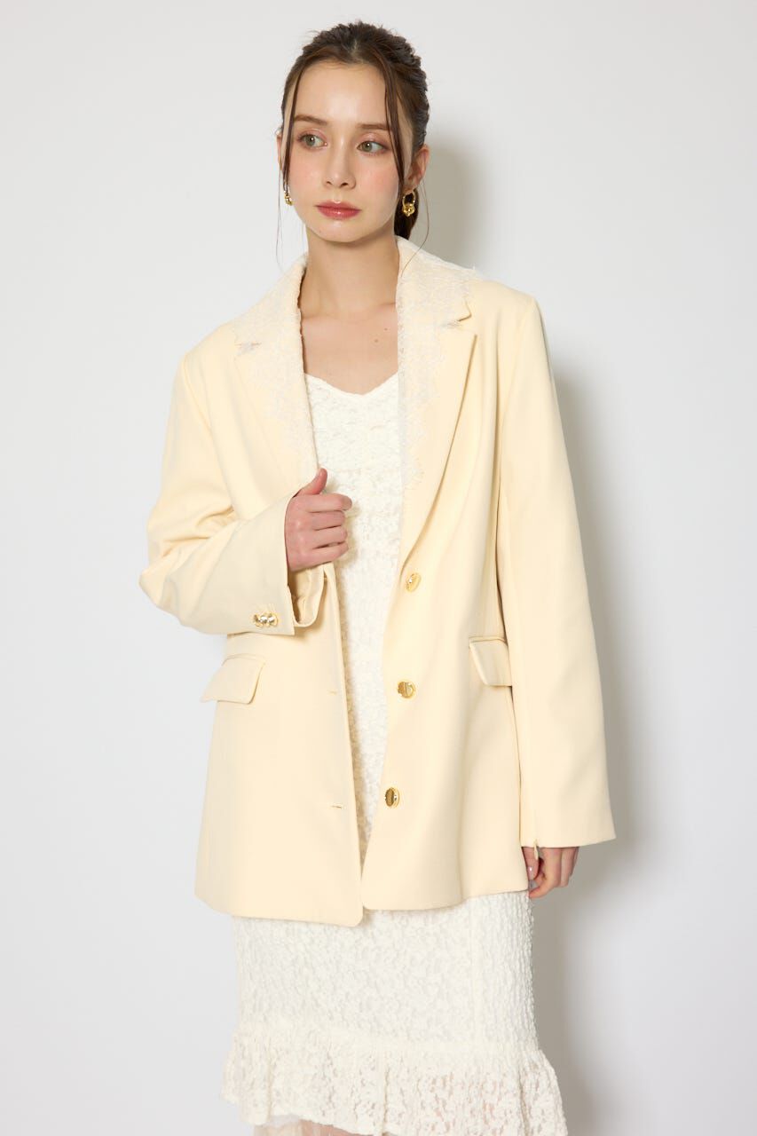 rienda「レースディティール2WAYテーラードジャケット」|その他|